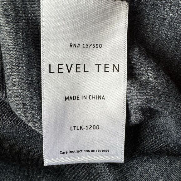 Level Ten Men's Long Sleeve Crew Neck Pullover Knit Shirt Gray Navy Small NWT - Picture 10 of 13
